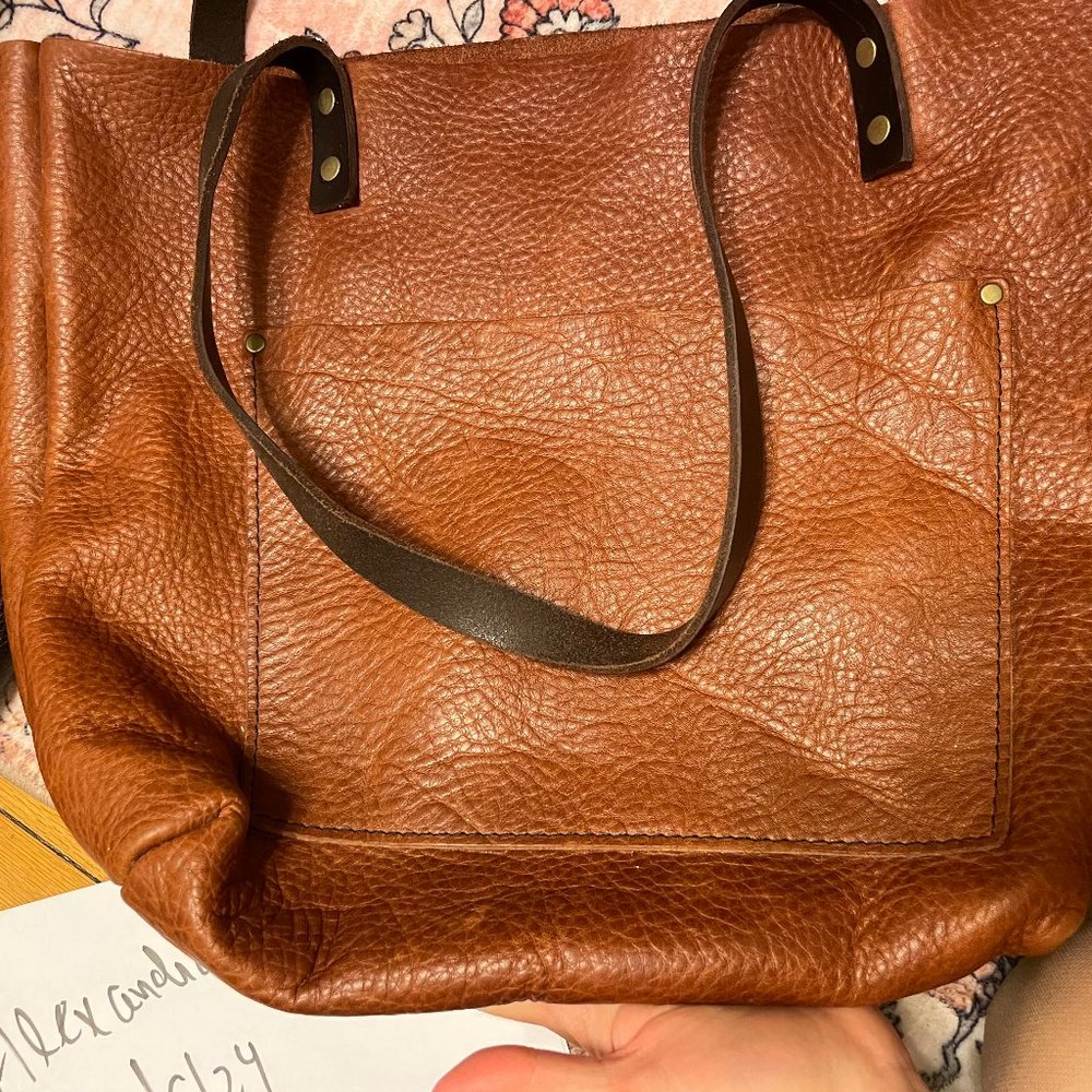 Portland Leather Goods Medium Tote in Sedona (BIG pebbles, discontinued color!)